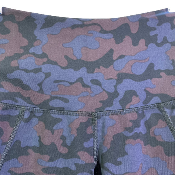 SPLITS59 2 Piece Set Blue & Purple Camo‎ Athletic Yoga Pants & Crop Top Set - Picture 7 of 16